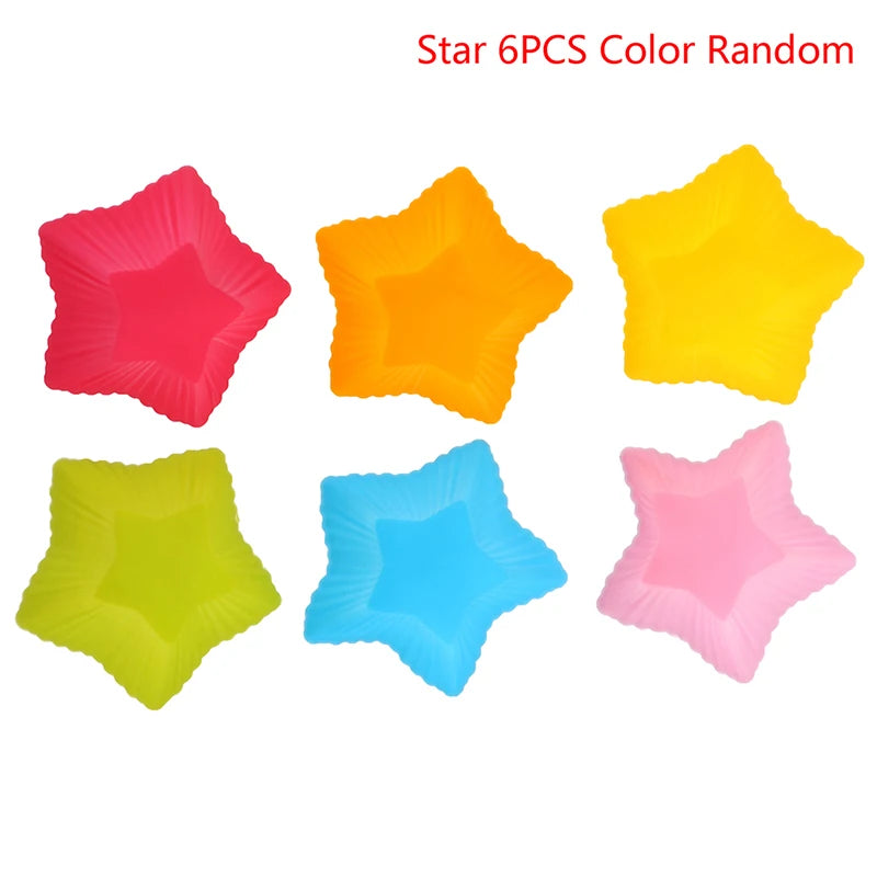 6-Piece Silicone Cupcake Molds – Oven & Freezer Safe Bakeware Silicone Baking Molds Axl Star