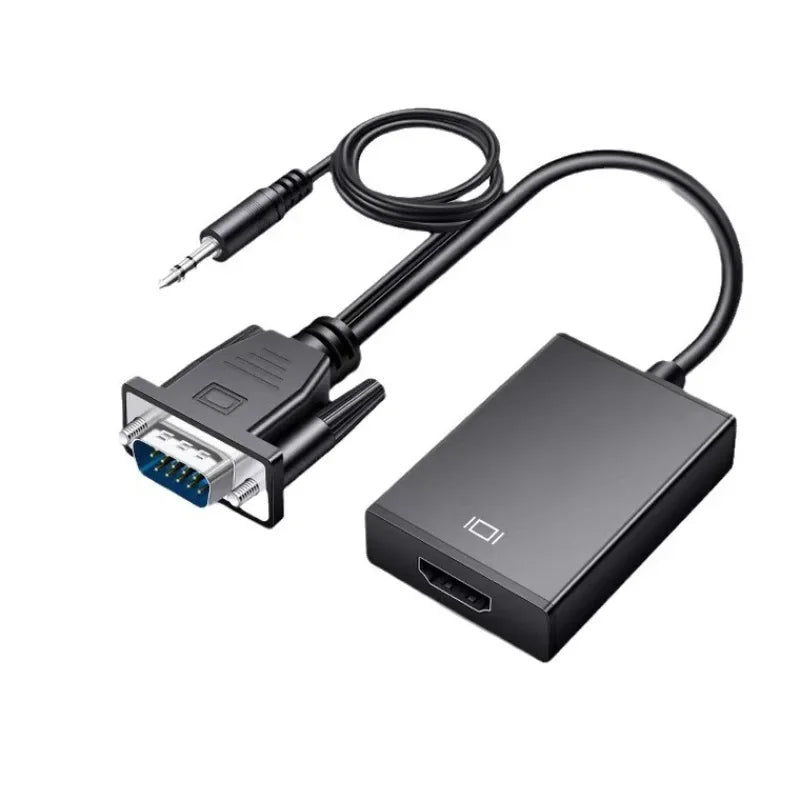 VGA to HDMI Adapter Cable with Audio – Full HD 1080p VGA HDMI Adapter Axl