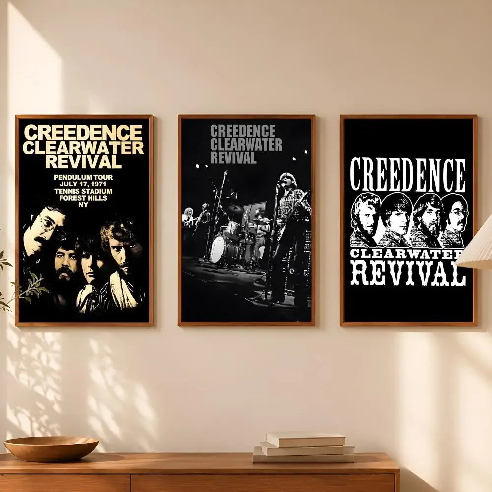 Creedence Clearwater Revival HD PVC Wall Poster – Self-Stick Wall Art Poster Axl