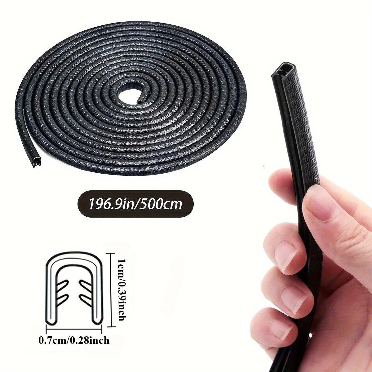 5M Black Car Door Edge Guard Strip – PVC Protector Trim Car Door Protector Axl