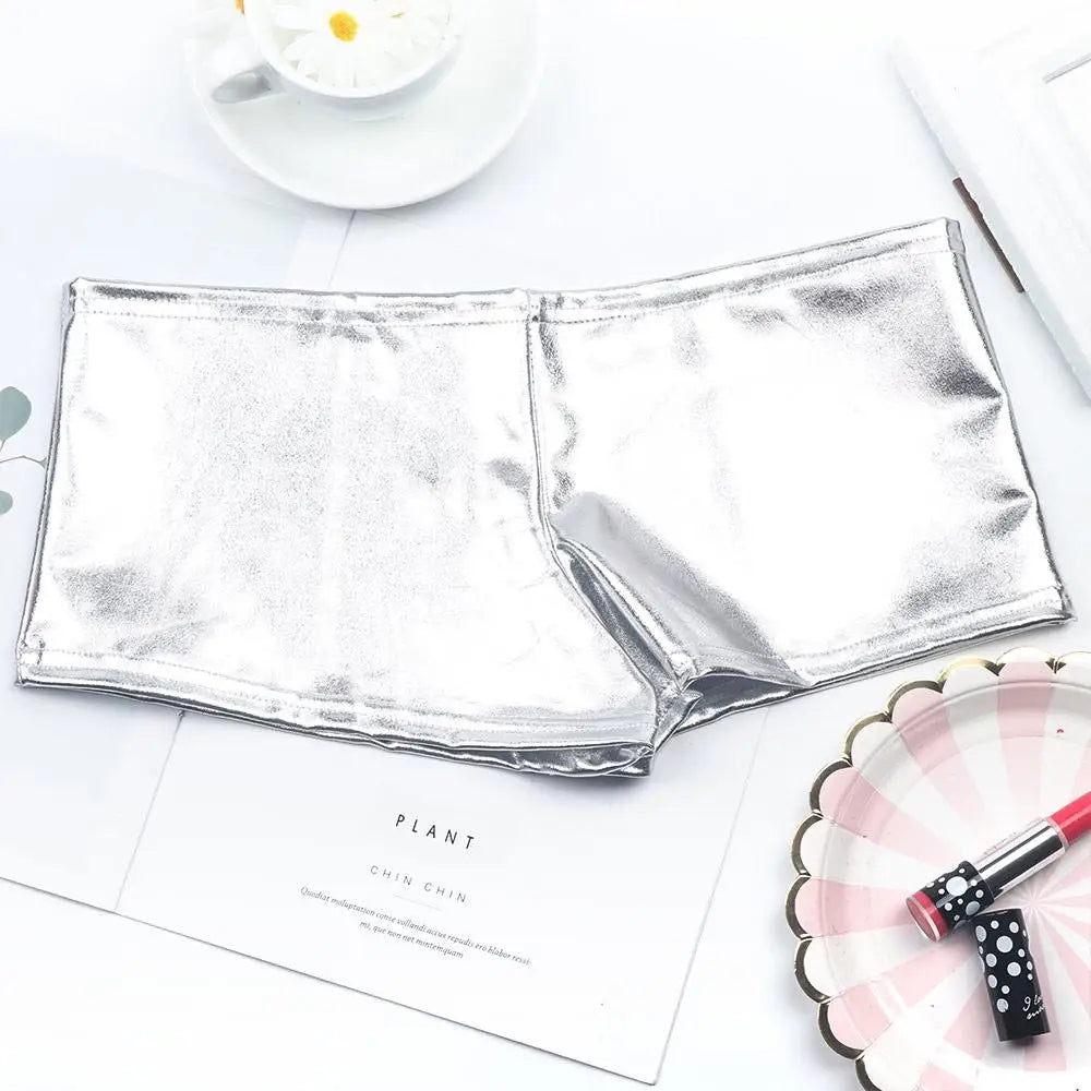 Women's PVC Leather-Look Boxer Briefs | Sexy Dance Underwear Women's Boxer Briefs Axl