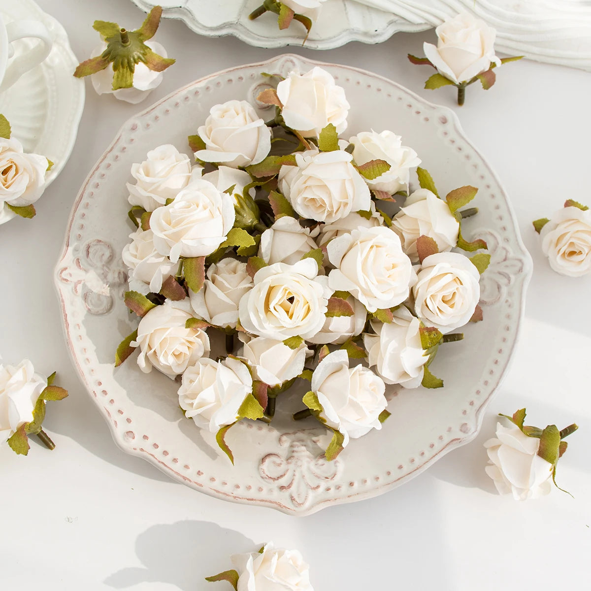 Artificial Silk Rose Heads Bulk – Wedding & Home Décor Artificial Silk Flowers Axl Color 7 40 pcs
