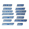 12-Piece Magnetic Toolbox Drawer Labels | 3D Bold Organizer Tool Organizer Labels Axl E