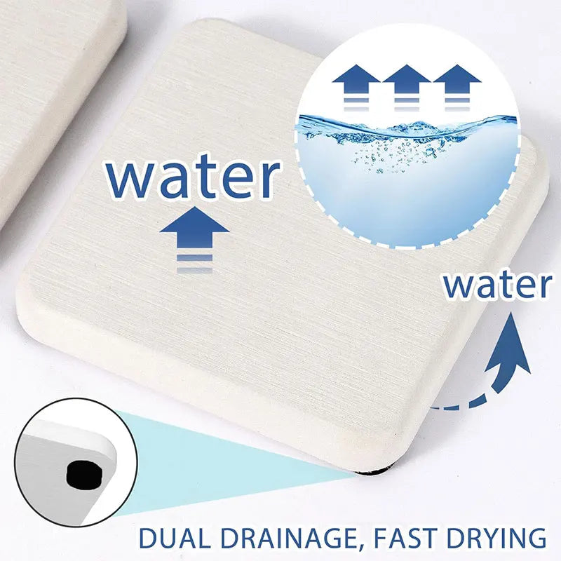 4-Pack Diatomite Stone Quick-Dry Sink Trays & Organizer Set Sink Tray Organizer Axl