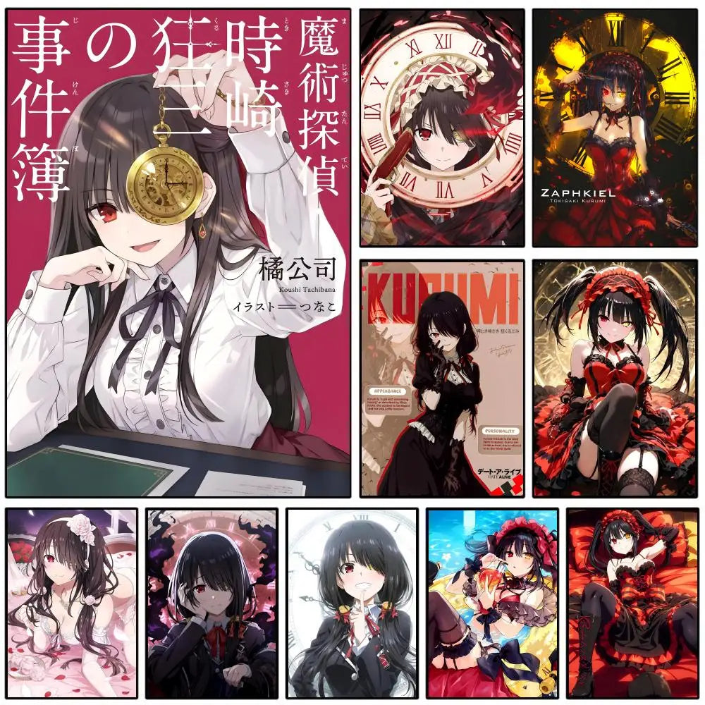 Kurumi Tokisaki Anime Wall Poster Sticker – HD Decal Art Anime Wall Decal Axl