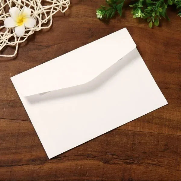 10-Pack Retro Kraft Paper Envelopes – Black, White & Brown Kraft Paper Envelopes Axl White