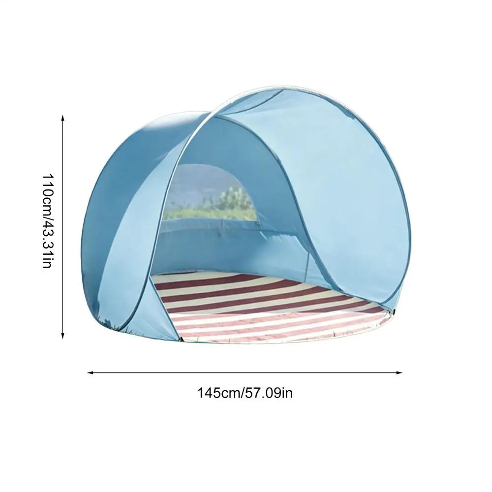Portable Pop-Up Beach Tent Canopy – Family Sun Shade Pop-Up Beach Tent Axl Blue