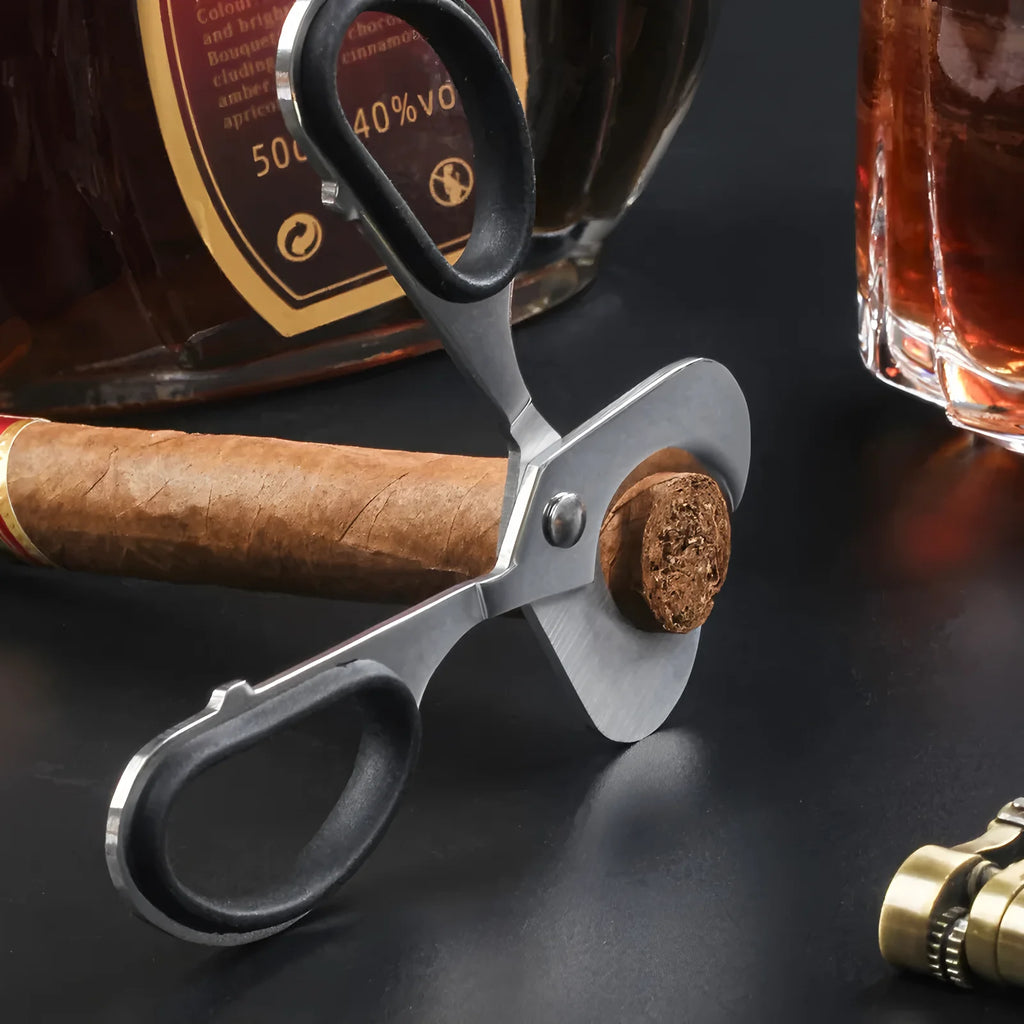 Stainless Steel Double Blade Cigar Scissors – Sharp Cutter Cigar Scissors Axl