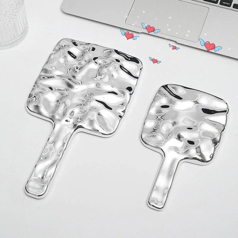 Liquid Shape Handheld Makeup Mirror – Portable Travel Mirror Handheld Makeup Mirror Axl