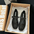 Women's Lace Mary Jane Ballet Flats – Slip-On Dress Shoes Women's Ballet Flats Axl black 36