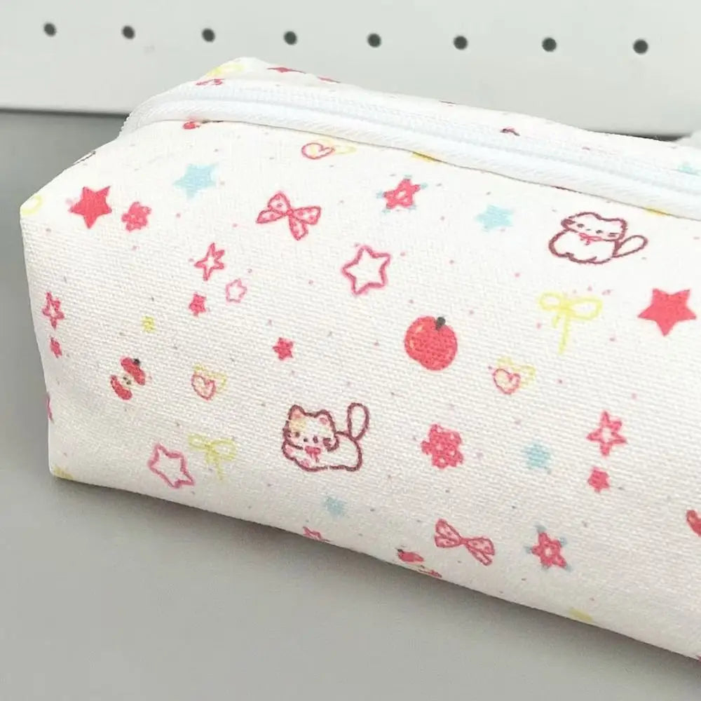 Cute Bow Pencil Case – Large Canvas Cat & Dog Pen Bag Pencil Case Axl