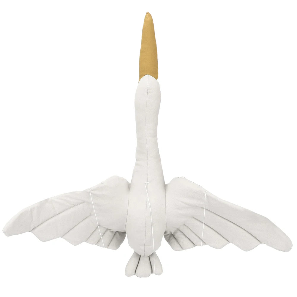 Swan Plush Wall Hanging – Nursery & Baby Room Decor Ornament Nursery Wall Hanging Axl WHITE