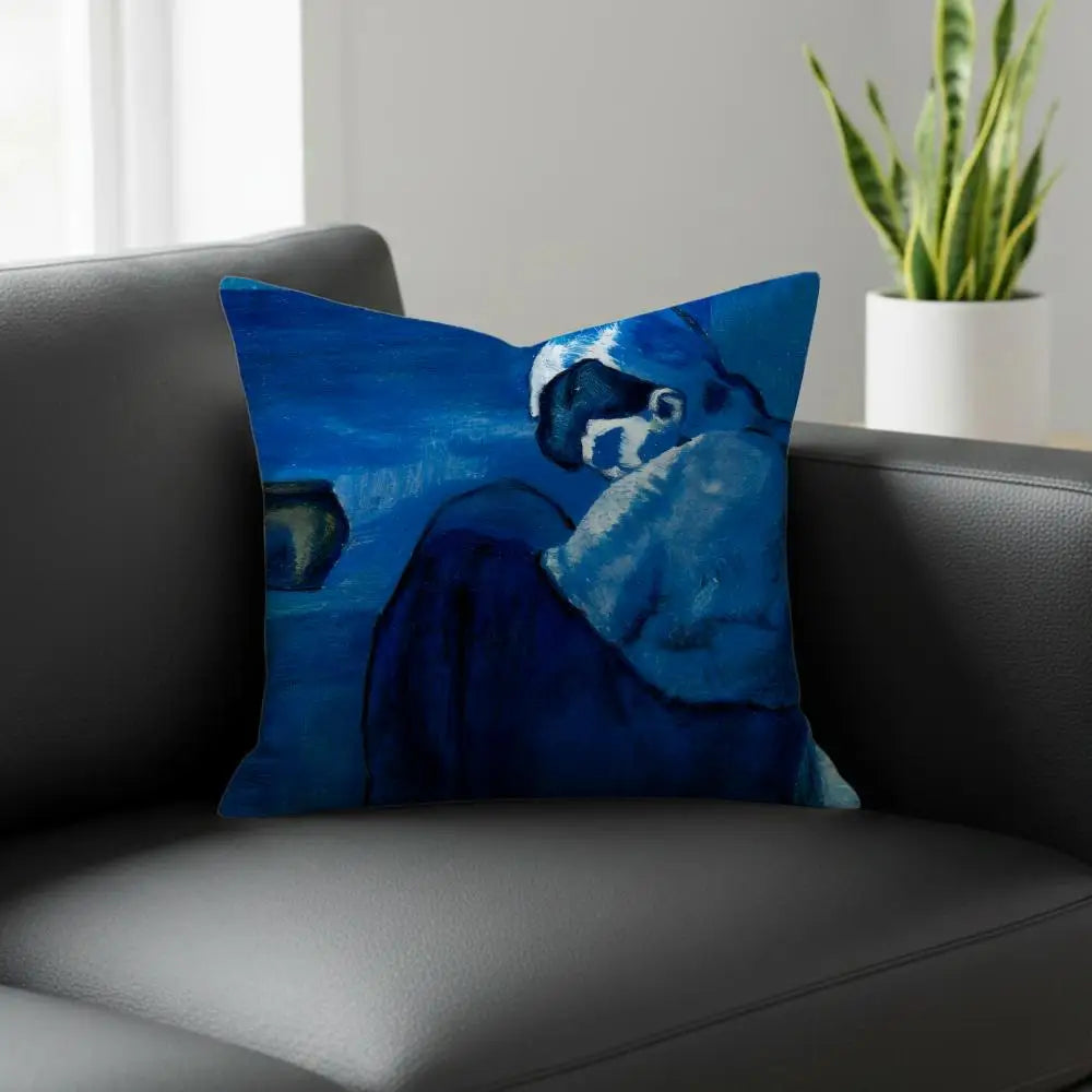 Picasso Art Linen Cushion Cover | Sofa, Bed & Chair Pillow Decorative Cushion Cover Axl White8 60X60cm