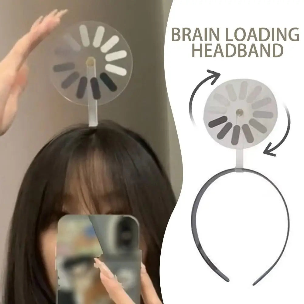 Loading Symbol Rotating Headband – Funny Geek Hair Hoop Novelty Headband Axl