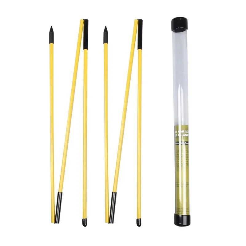 Collapsible Golf Alignment Sticks & Swing Trainer Set Golf Training Aid Axl Yellow-1set