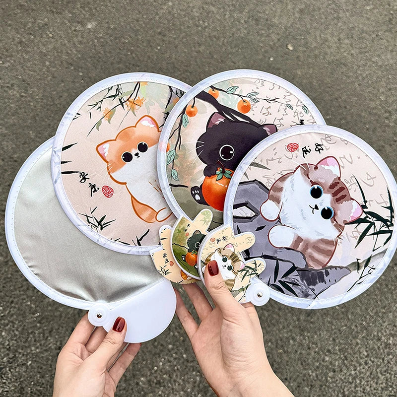Cartoon Folding Hand Fan for Kids – Portable 20cm Summer Fan Kids Folding Fan Axl