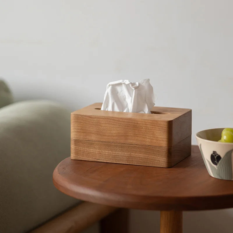 Luxury Solid Wood Tissue Box – Elegant Wooden Napkin Organizer Wooden Tissue Box Axl