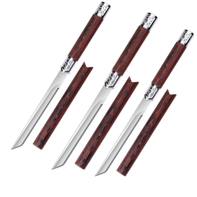 PLYS Stainless Steel Outdoor Knife – BBQ, Steak & Fruit Blade Kitchen Utility Knife Axl 3pcs
