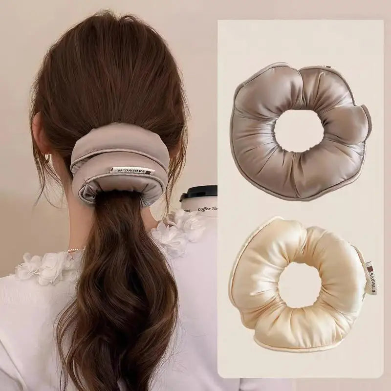 Satin Sponge Hair Scrunchies – Soft Elastic Ponytail Holders Hair Scrunchies Axl