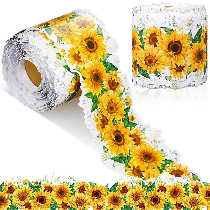 10-Color 60 Ft Self-Stick Floral Bulletin Board Border Trim Bulletin Board Border Axl A10