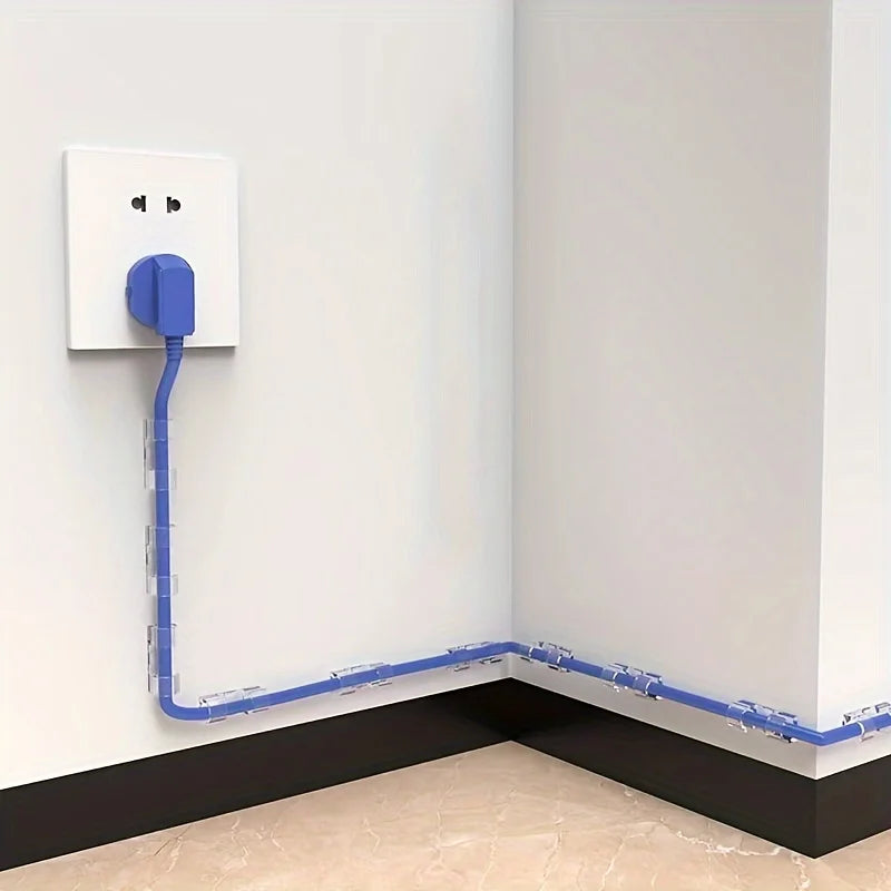 Self-Adhesive Cable Clips – Desk & Wall Cord Organizer Cable Management Clips Axl