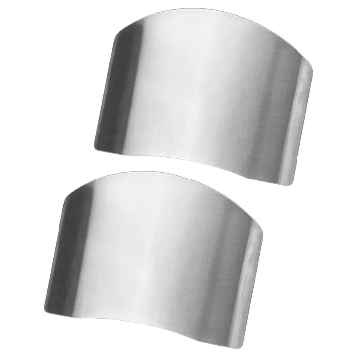 2-Pack Stainless Steel Finger Guard – Kitchen Cutting Protector Kitchen Finger Guard Axl Silvery