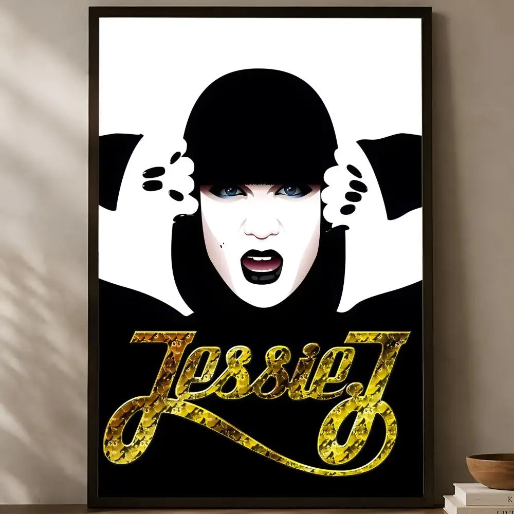 Jessie J HD Wall Poster – Self-Stick Waterproof Home Decor Wall Art Poster Axl White03 30X40cmNoframe