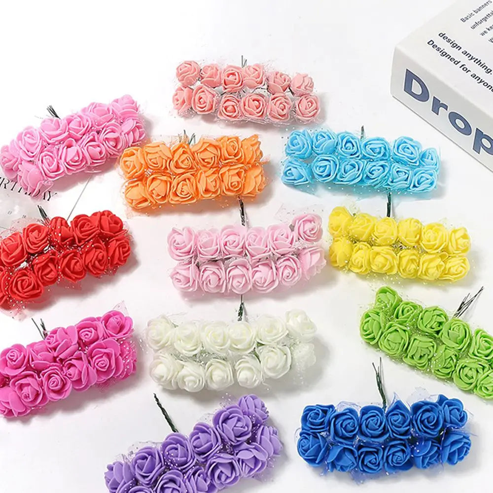 144 Pcs PE Artificial Roses – UV Protected DIY & Wedding Décor Artificial Flowers Axl