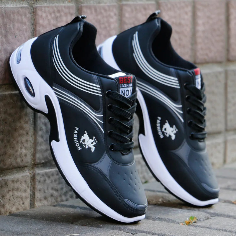Lorilury Men's Black White Sneakers – Lightweight Breathable Trainers Men's Sneakers Axl