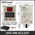 AH3-DM Digital Time Relay Dual Mode LED Delay Timer 12–380V Digital Time Relay Axl AC110V