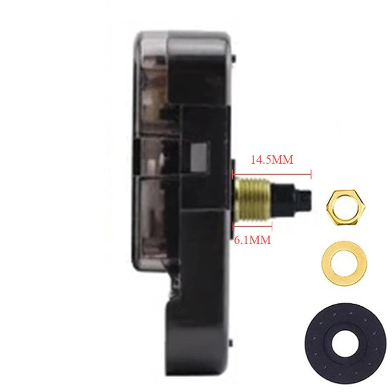 YOUNGTOWN Silent Sweeping Quartz Wall Clock Movement 12888 Clock Movement Axl Shaft Length 14.5MM