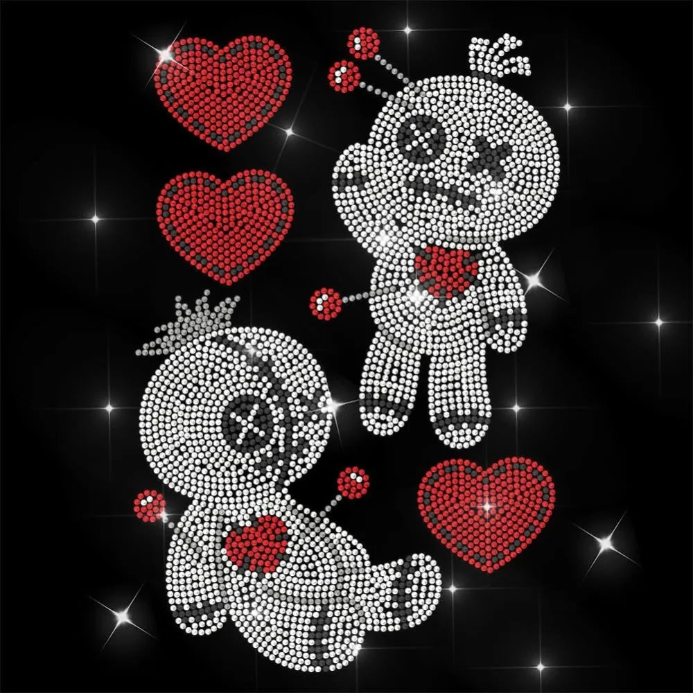 Glass Hotfix Rhinestone Iron-On Doll Appliqué 297x210mm Iron-On Appliqué Axl AECH04-17721