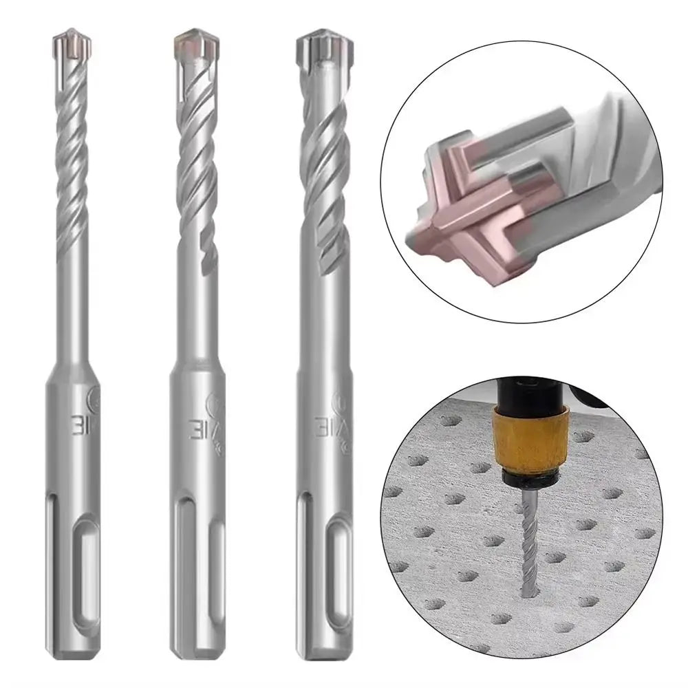 SDS Plus Drill Bit 4 Cutter Cross Tip – Concrete & Masonry Masonry Drill Bit Axl