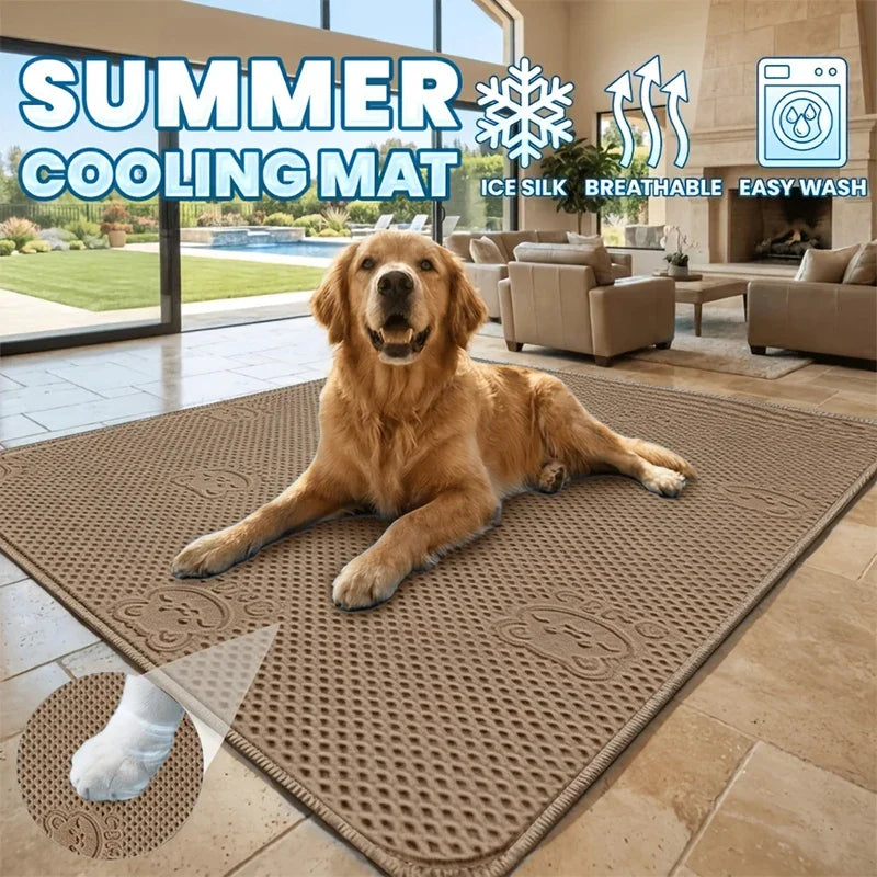 Dog & Cat Cooling Mat – Ice Silk Pet Bed | All Sizes Pet Cooling Mat Axl