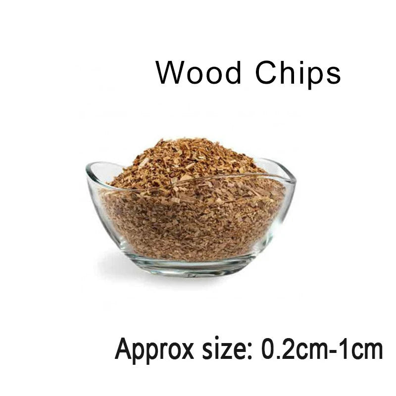 BBQ Wood Chips – Apple, Cherry, Oak, Hickory | 125–500g BBQ Smoking Wood Chips Axl
