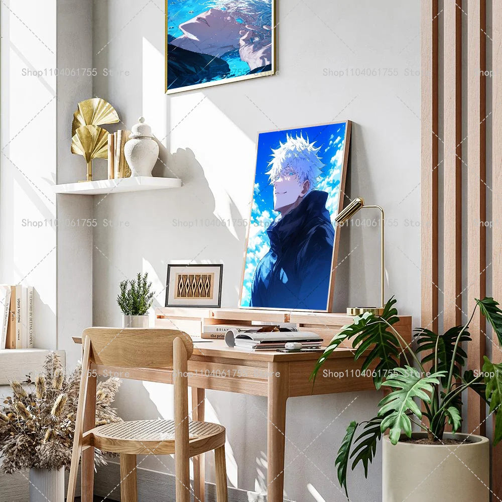Anime Gojo Waterproof Self-Adhesive Wall Poster | Room Decor Anime Wall Poster Axl