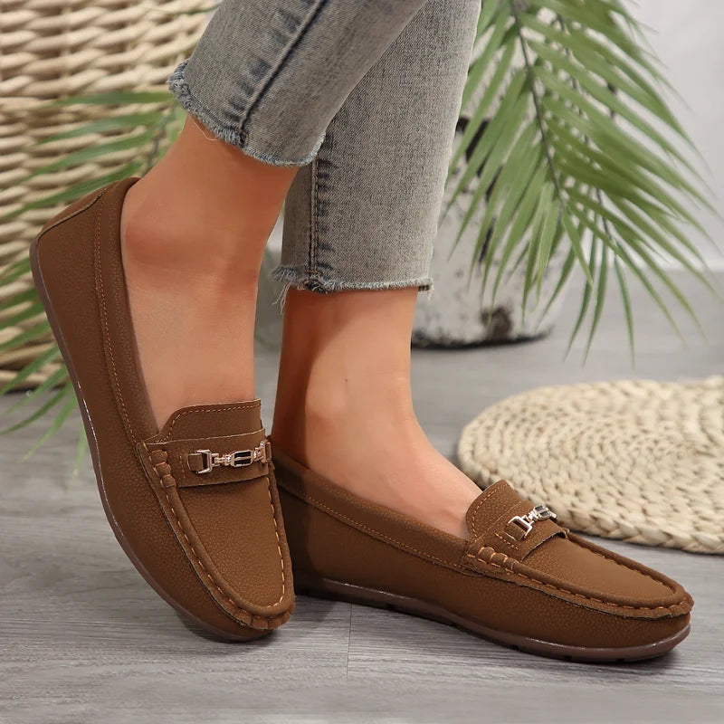 UXST Women's Slip-On Loafer Flats | Classic Casual Flat Shoes Women's Loafer Flats Axl