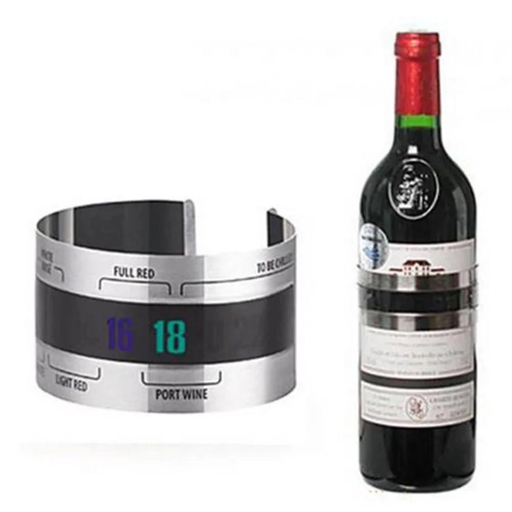 LCD Wine Bottle Collar Thermometer – Snap Clip for Champagne Wine Bottle Thermometer Axl Default Title