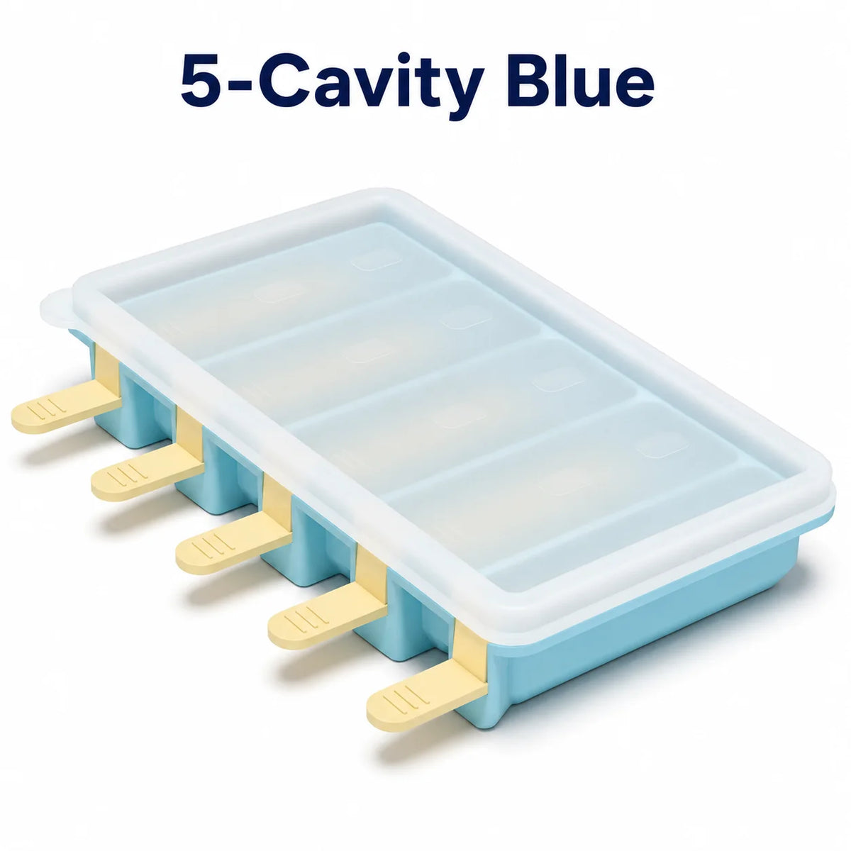 12-Cavity Silicone Popsicle Molds Set with 50 Sticks | Ice Pop Maker Ice Pop Mold Set Axl 5-Cavity Blue