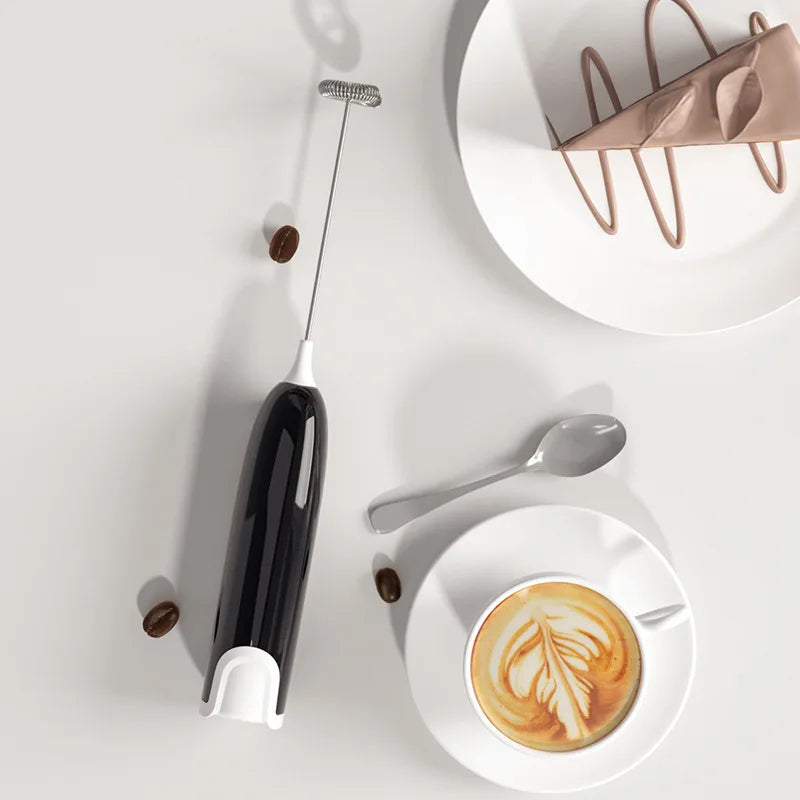 BALASHOV Electric Milk Frother – Handheld Battery Whisk Milk Frother Axl black