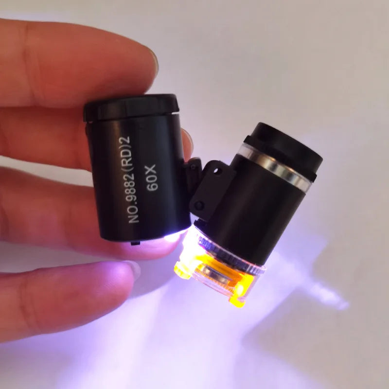 60X Mini LED UV Jeweller's Loupe – Portable Magnifying Glass Jeweller's Loupe Axl