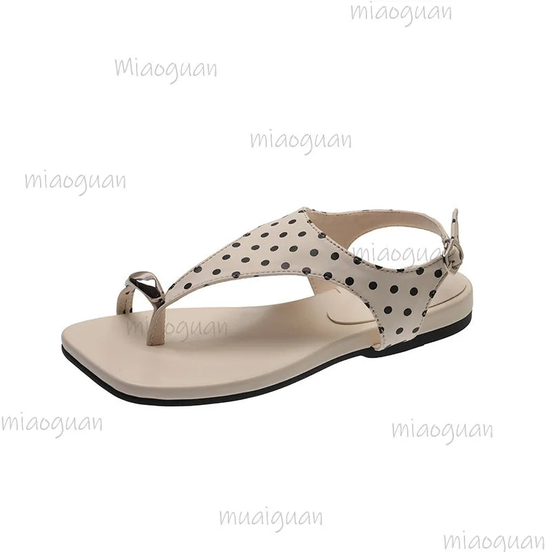 Women's Gladiator Clip Toe Sandals – Buckle Strap Beach Flats Gladiator Sandals Axl
