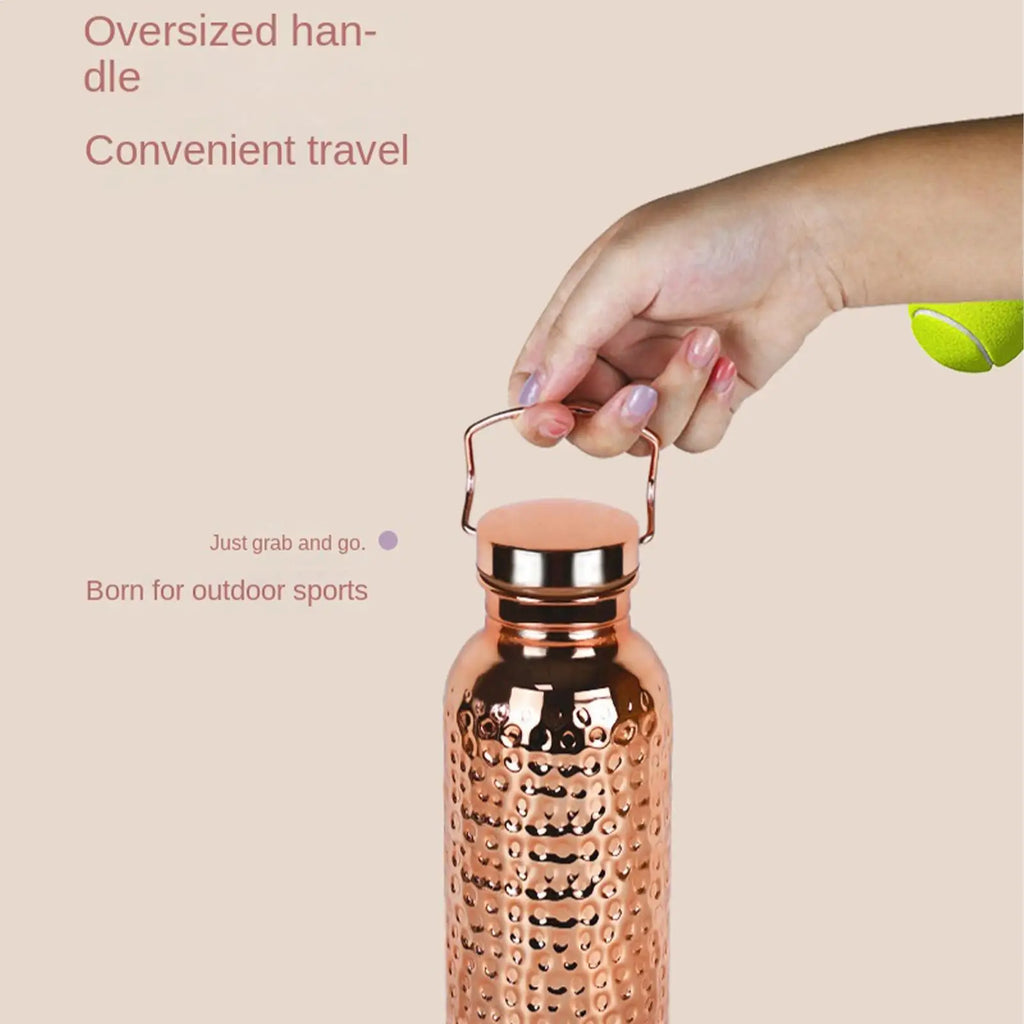 Pure Copper Water Bottle 800ml | Insulated Outdoor Drinkware Insulated Water Bottle Axl