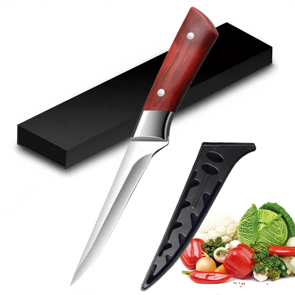 Japanese-Style Stainless Steel Boning & Kitchen Knife – Sharp Kitchen Knife Axl 1pcs B