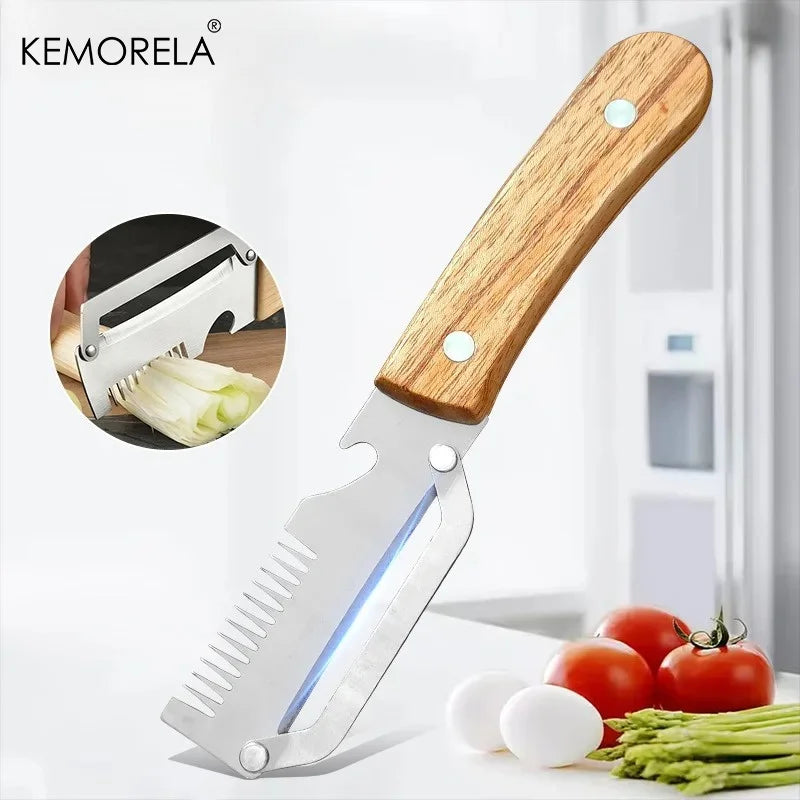 KEMORELA Stainless Steel Vegetable Peeler – Wood Handle Vegetable Peeler Axl