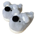 Lorilury Men's Furry Animal Slippers – Plush Indoor Flat Mules Men's Indoor Slippers Axl Gray koala 40-41 CN