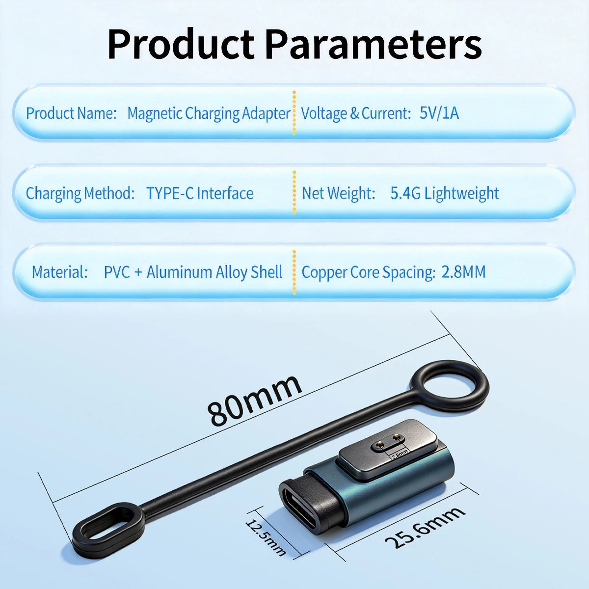 USB-C Adapter for Xiaomi Band 10/9/8 & Redmi Watch 5/4 Charger Smartwatch Charger Adapter Axl