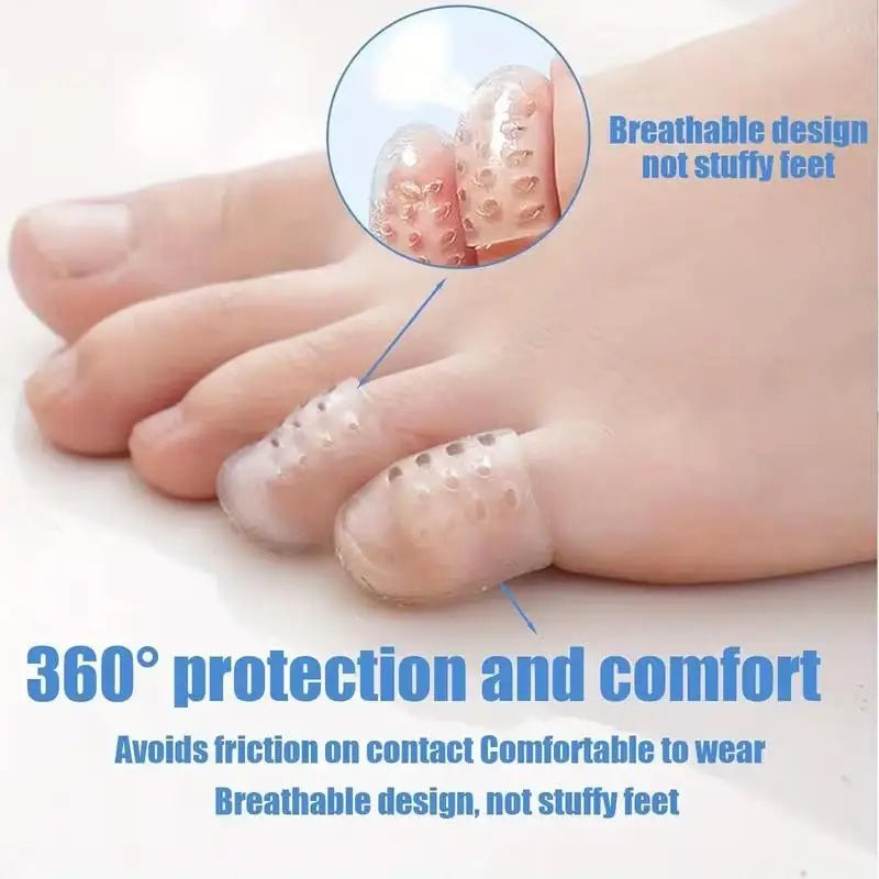 20-Pack Transparent Toe Protectors – Elastic Covers for Comfort Toe Protectors Axl
