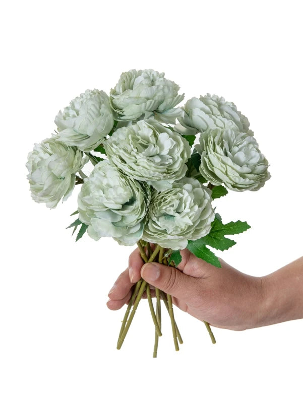 Silk Peony Artificial Flowers 5/10 Pcs – Wedding & Home Decor Artificial Flowers Axl Color 7 10 pcs