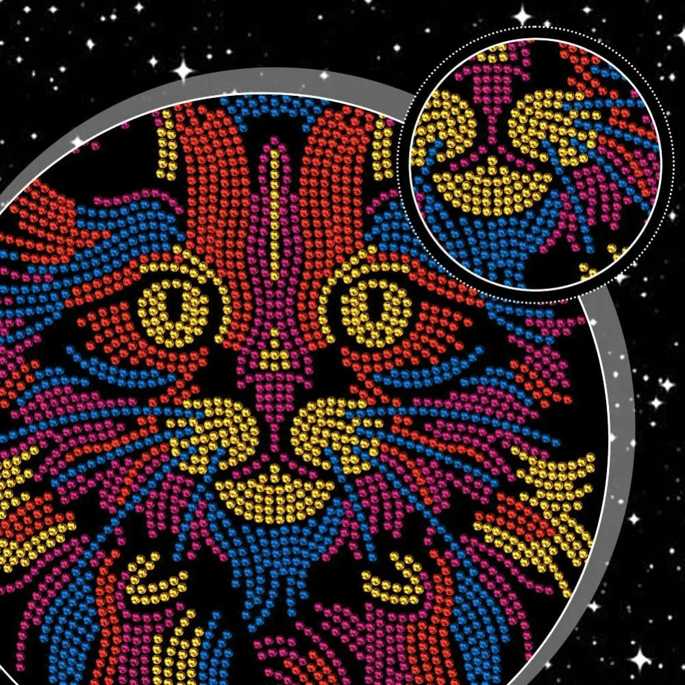 Colorful Cat Rhinestone Iron-On Patch – Sparkling DIY Applique Iron-On Applique Patch Axl